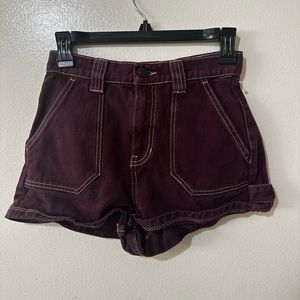 PacSun Burgundy Shorts Women Size 25